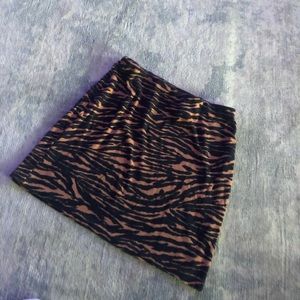 H&M Animal Print Mini Skirt